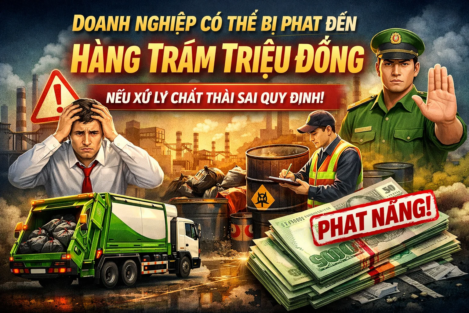 Doanh nghiệp có thể bị phạt đến hàng trăm triệu nếu xử lý chất thải sai quy định