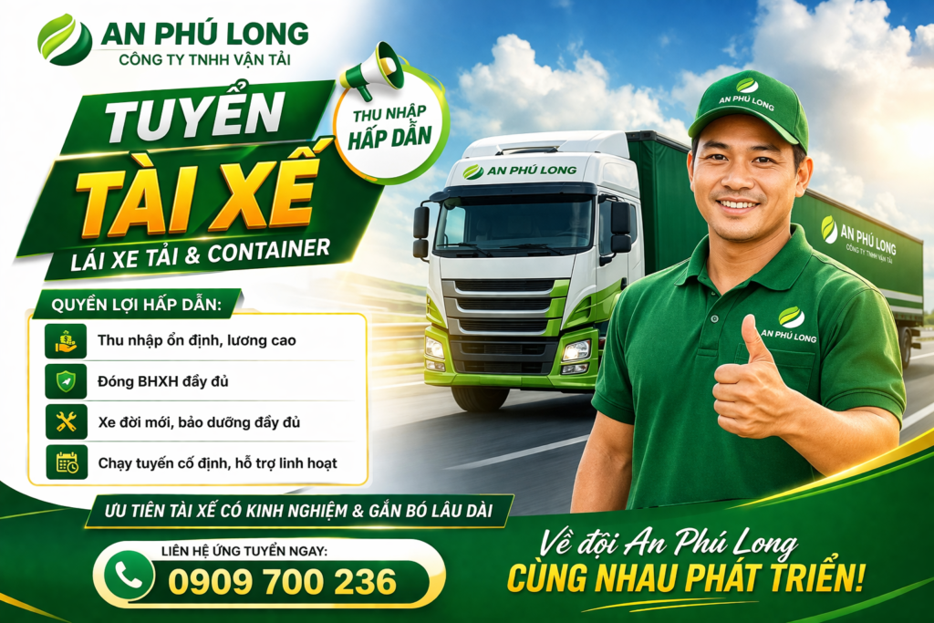 CÔNG TY CẦN TUYỂN TÀI XẾ
